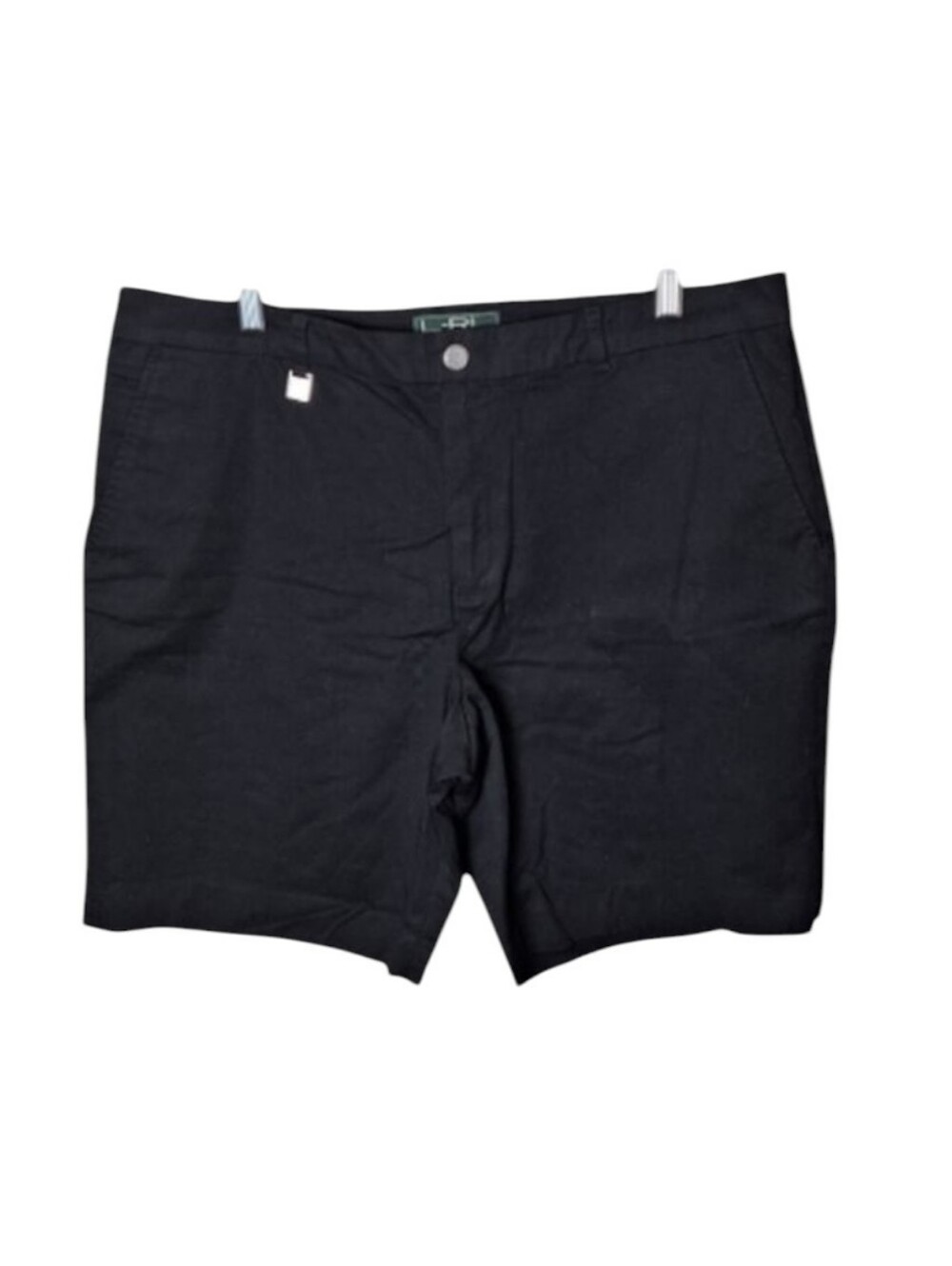 Lauren Ralph Lauren Active Women 14 Black Flat Front Stretch Cotton Inseam 8.5"
